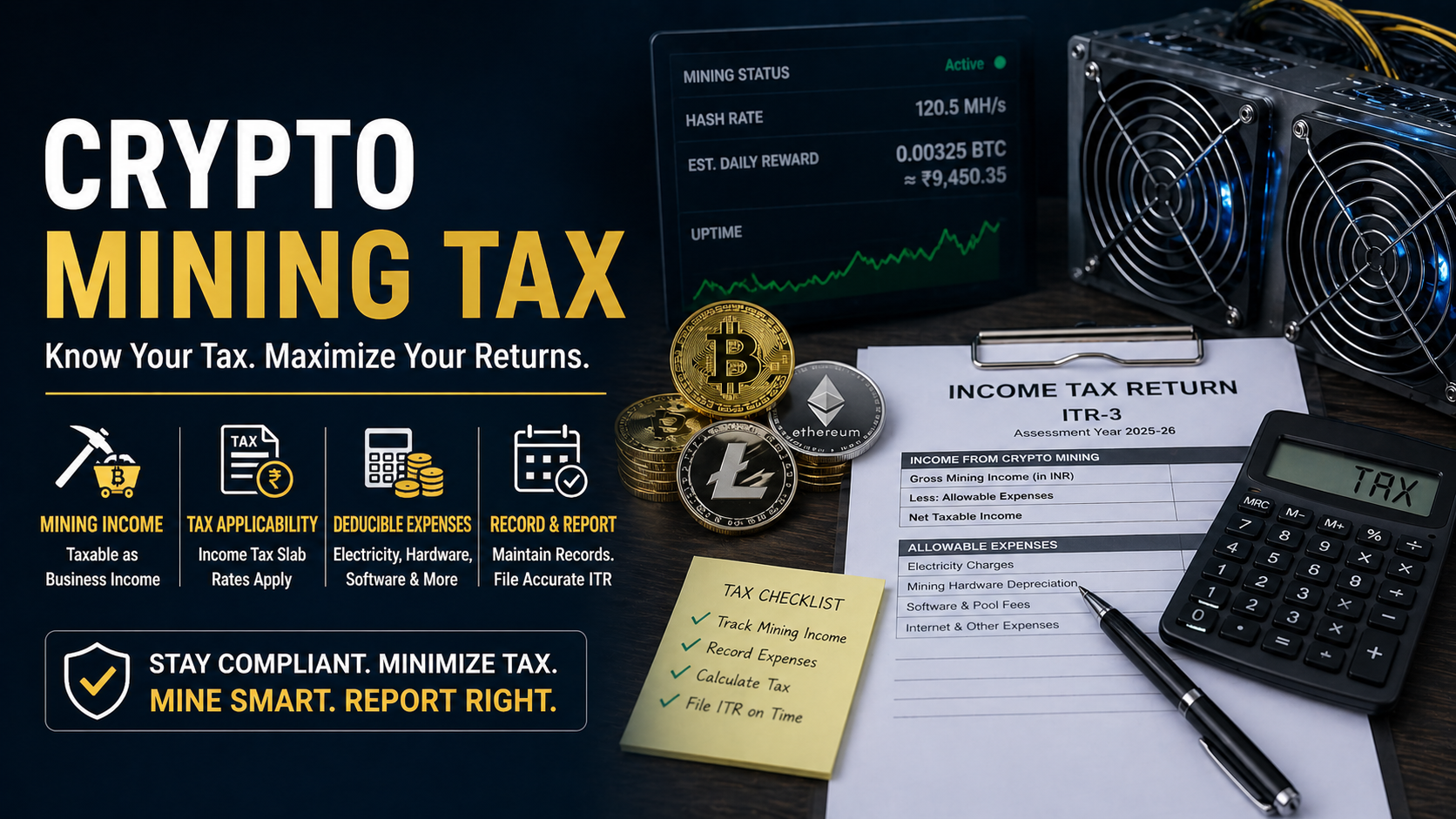 Crypto Mining Tax Guide: How Mining Income Is Taxed in 2026